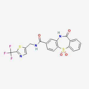 molecular formula C19H12F3N3O4S2 B611651 Vebicorvir CAS No. 2090064-66-5