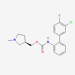 molecular formula C19H20ClFN2O2 B611657 Velufenacin CAS No. 1648737-78-3