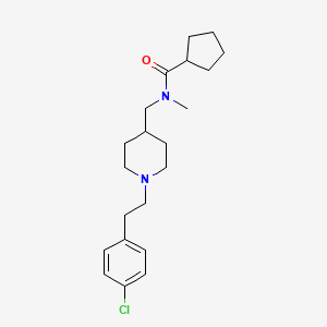 molecular formula C21H31ClN2O B6116572 N-[[1-[2-(4-chlorophenyl)ethyl]piperidin-4-yl]methyl]-N-methylcyclopentanecarboxamide 
