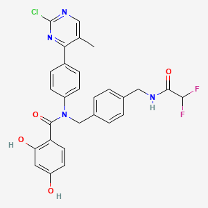 molecular formula C28H23ClF2N4O4 B611661 VER-246608 