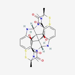 molecular formula C30H28N6O6S4 B611668 Verticillin A CAS No. 889640-30-6