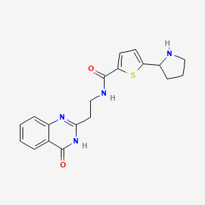 molecular formula C19H20N4O2S B6116721 N-[2-(4-oxo-3H-quinazolin-2-yl)ethyl]-5-pyrrolidin-2-ylthiophene-2-carboxamide 