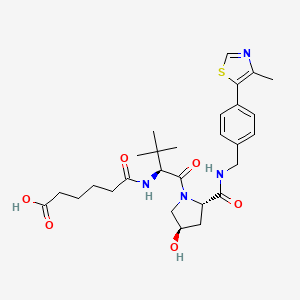 molecular formula C28H38N4O6S B611674 VH 032-linker 5 CAS No. 2172819-74-6