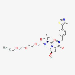 molecular formula C31H42N4O7S B611675 VH032-PEG3-acetylene CAS No. 2098799-80-3