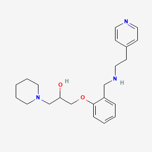 molecular formula C22H31N3O2 B6116757 1-Piperidin-1-yl-3-[2-[(2-pyridin-4-ylethylamino)methyl]phenoxy]propan-2-ol 