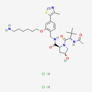 molecular formula C30H47Cl2N5O5S B611676 VH032 phenol-linker 2 CAS No. 2376990-28-0