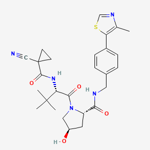 (2S,4R)-1-((S)-2-(1-cyanocyclopropane-1-carboxamido)-3,3-dimethylbutanoyl)-4-hydroxy-N-(4-(4-methylthiazol-5-yl)benzyl)pyrrolidine-2-carboxamide