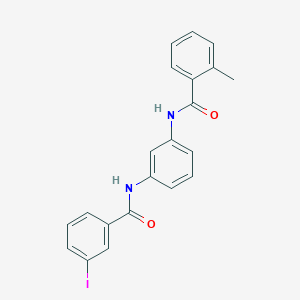 molecular formula C21H17IN2O2 B6116825 N-[3-(3-Iodobenzamido)phenyl]-2-methylbenzamide 
