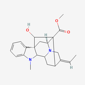 molecular formula C22H26N2O3 B611688 甲基 (1R,13Z,16S)-13-乙叉基-18-羟基-8-甲基-8,15-二氮杂六环[14.2.1.01,9.02,7.010,15.012,17]十九烷-2,4,6-三烯-17-甲酸酯 CAS No. 2506-26-5
