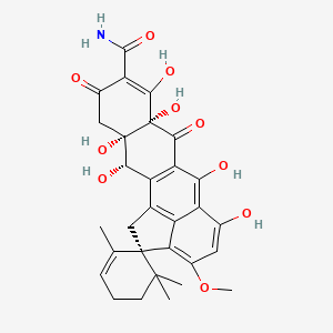 molecular formula C30H31NO10 B611690 Viridicatumtoxin CAS No. 39277-41-3