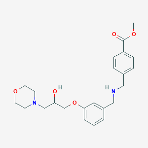 molecular formula C23H30N2O5 B6116907 methyl 4-[[[3-(2-hydroxy-3-morpholin-4-ylpropoxy)phenyl]methylamino]methyl]benzoate 
