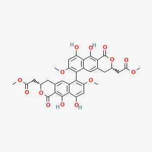 molecular formula C34H30O14 B611692 （-）-绿毒素 CAS No. 1381782-08-6