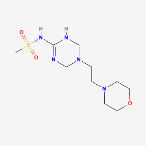 molecular formula C10H21N5O3S B6117112 N-{5-[2-(morpholin-4-yl)ethyl]-1,4,5,6-tetrahydro-1,3,5-triazin-2-yl}methanesulfonamide 