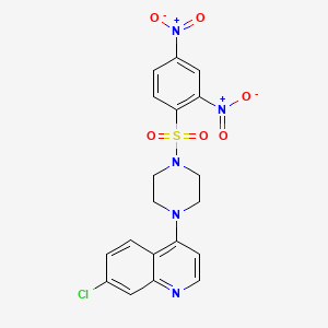molecular formula C19H16ClN5O6S B611717 7-Chloro-4-(4-((2,4-dinitrophenyl)sulfonyl)piperazin-1-yl)quinoline CAS No. 1624602-30-7