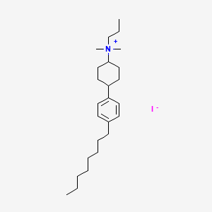 molecular formula C25H44IN B611720 二甲基-[4-(4-辛基苯基)环己基]-丙基氮;碘化物 CAS No. 1353880-00-8