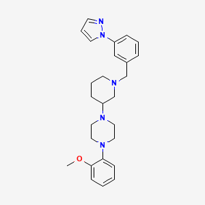 molecular formula C26H33N5O B6117202 1-(2-methoxyphenyl)-4-{1-[3-(1H-pyrazol-1-yl)benzyl]-3-piperidinyl}piperazine 