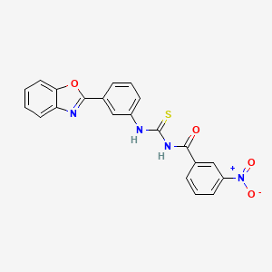 molecular formula C21H14N4O4S B6117232 N-{[3-(1,3-benzoxazol-2-yl)phenyl]carbamothioyl}-3-nitrobenzamide CAS No. 428497-02-3