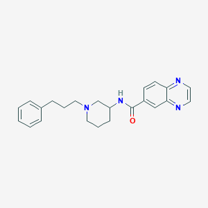 molecular formula C23H26N4O B6117338 N-[1-(3-phenylpropyl)-3-piperidinyl]-6-quinoxalinecarboxamide 