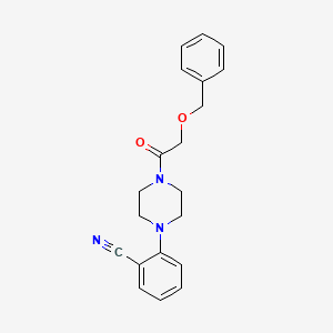 B611735 2-(4-(2-(Benzyloxy)acetyl)piperazin-1-yl)benzonitrile CAS No. 1242443-29-3