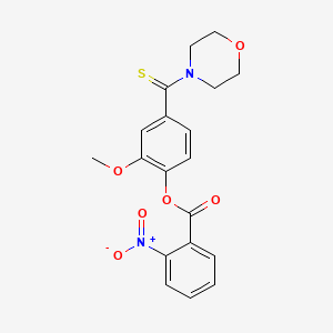 molecular formula C19H18N2O6S B6117409 2-methoxy-4-(4-morpholinylcarbonothioyl)phenyl 2-nitrobenzoate CAS No. 5878-54-6