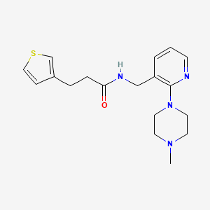 molecular formula C18H24N4OS B6117415 N-[[2-(4-methylpiperazin-1-yl)pyridin-3-yl]methyl]-3-thiophen-3-ylpropanamide 