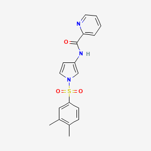 N-[1-(3,4-dimethylphenyl)sulfonylpyrrol-3-yl]pyridine-2-carboxamide