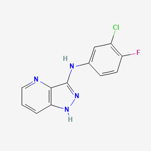 molecular formula C12H8ClFN4 B611747 VU0418506 CAS No. 1330624-42-4