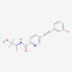 5-[2-(3-fluorophenyl)ethynyl]-N-[(2R)-3-hydroxy-3-methylbutan-2-yl]pyridine-2-carboxamide
