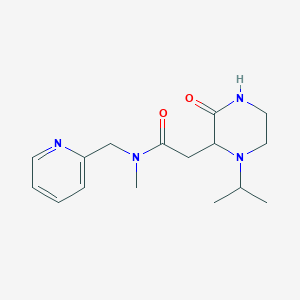 molecular formula C16H24N4O2 B6117497 N-methyl-2-(3-oxo-1-propan-2-ylpiperazin-2-yl)-N-(pyridin-2-ylmethyl)acetamide 