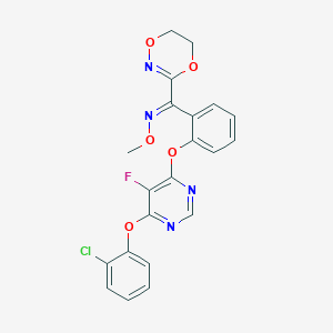 molecular formula C21H16ClFN4O5 B061175 (Z)-Fluoxastrobin CAS No. 193740-76-0