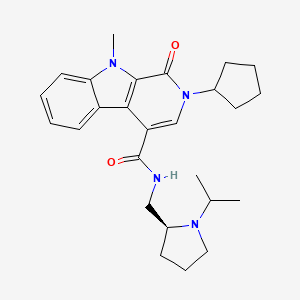 N-[[(2S)-1-Isopropylpyrrolidine-2-yl]methyl]-2-cyclopentyl-9-methyl-1-oxo-1,2-dihydro-9H-pyrido[3,4-b]indole-4-carboxamide
