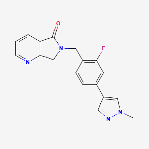 6-[[2-fluoro-4-(1-methylpyrazol-4-yl)phenyl]methyl]-7H-pyrrolo[3,4-b]pyridin-5-one