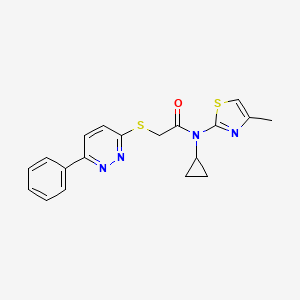 N-Cyclopropyl-N-(4-methyl-2-thiazolyl)-2-[(6-phenyl-3-pyridazinyl)thio]acetamide
