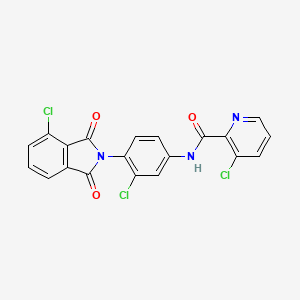 3-chloro-N-[3-chloro-4-(4-chloro-1,3-dioxoisoindol-2-yl)phenyl]pyridine-2-carboxamide