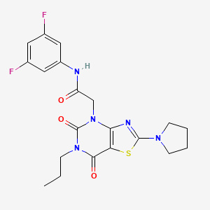 molecular formula C20H21F2N5O3S B611767 N-cyclopentyl-2-(5-methyl-2-thienyl)-1,3-thiazole-4-carboxamide CAS No. 1115899-15-4