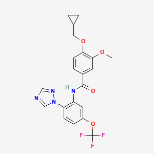 molecular formula C21H19F3N4O4 B611777 VU6012962 
