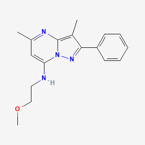 molecular formula C17H20N4O B6117811 N-(2-methoxyethyl)-3,5-dimethyl-2-phenylpyrazolo[1,5-a]pyrimidin-7-amine 