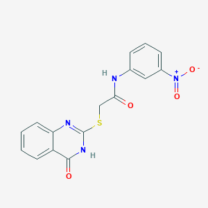 molecular formula C16H12N4O4S B6117816 N-(3-nitrophenyl)-2-[(4-oxo-3,4-dihydro-2-quinazolinyl)thio]acetamide 