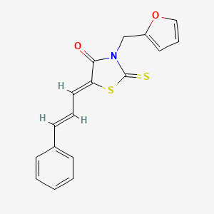 molecular formula C17H13NO2S2 B6117830 (5Z)-3-(furan-2-ylmethyl)-5-[(2E)-3-phenylprop-2-en-1-ylidene]-2-thioxo-1,3-thiazolidin-4-one 