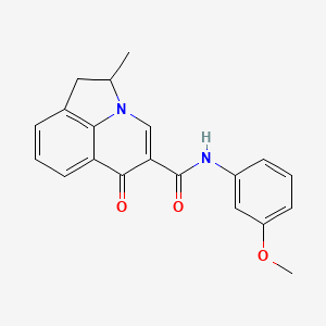 molecular formula C20H18N2O3 B6117938 N-(3-methoxyphenyl)-2-methyl-6-oxo-1,2-dihydro-6H-pyrrolo[3,2,1-ij]quinoline-5-carboxamide 