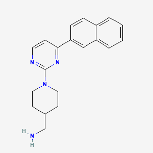 molecular formula C20H24Cl2N4 B611799 (1-(4-(萘-2-基)嘧啶-2-基)哌啶-4-基)甲胺 CAS No. 1123231-07-1