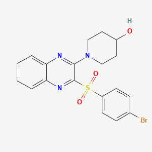 molecular formula C19H18BrN3O3S B611821 1-(3-(4-Bromophenylsulfonyl)quinoxalin-2-yl)piperidin-4-ol CAS No. 1350960-66-5