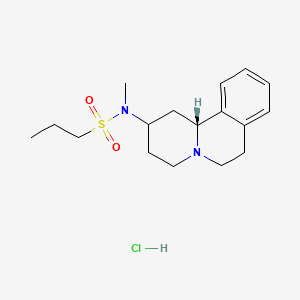 molecular formula C17H27ClN2O2S B611832 N-Methyl-N-(1,3,4,6,7,11beta-hexahydro-2H-benzo(a)quinolizin-2beta-yl)propane-1-sulfonamide CAS No. 82059-29-8