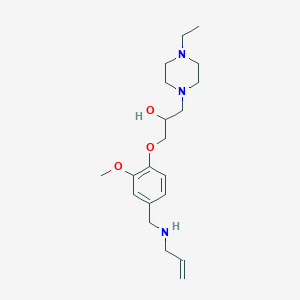 molecular formula C20H33N3O3 B6118371 1-(4-Ethylpiperazin-1-yl)-3-[2-methoxy-4-[(prop-2-enylamino)methyl]phenoxy]propan-2-ol 