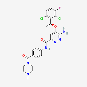 molecular formula C25H25Cl2FN6O3 B611838 Ensartinib CAS No. 1365267-27-1