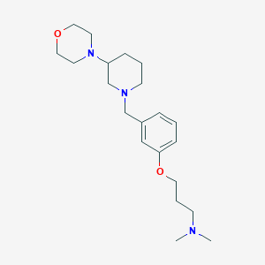 molecular formula C21H35N3O2 B6118489 N,N-dimethyl-3-[3-[(3-morpholin-4-ylpiperidin-1-yl)methyl]phenoxy]propan-1-amine 