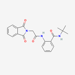 molecular formula C21H21N3O4 B6118523 N-TERT-BUTYL-2-[2-(1,3-DIOXO-2,3-DIHYDRO-1H-ISOINDOL-2-YL)ACETAMIDO]BENZAMIDE 