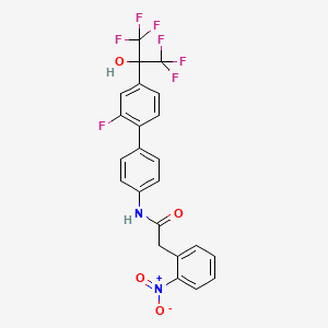 molecular formula C23H15F7N2O4 B611862 XY018 