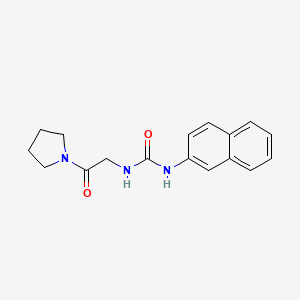 molecular formula C17H19N3O2 B611864 1-(Naphthalen-2-yl)-3-(2-oxo-2-(pyrrolidin-1-yl)ethyl)urea CAS No. 1624117-53-8