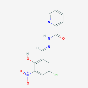molecular formula C13H9ClN4O4 B6118690 N'-[(E)-(5-chloro-2-hydroxy-3-nitrophenyl)methylidene]pyridine-2-carbohydrazide 
